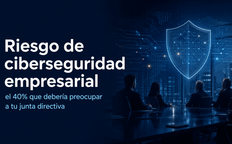Riesgo de ciberseguridad empresarial: el 40% que debería preocupar a tu junta directiva